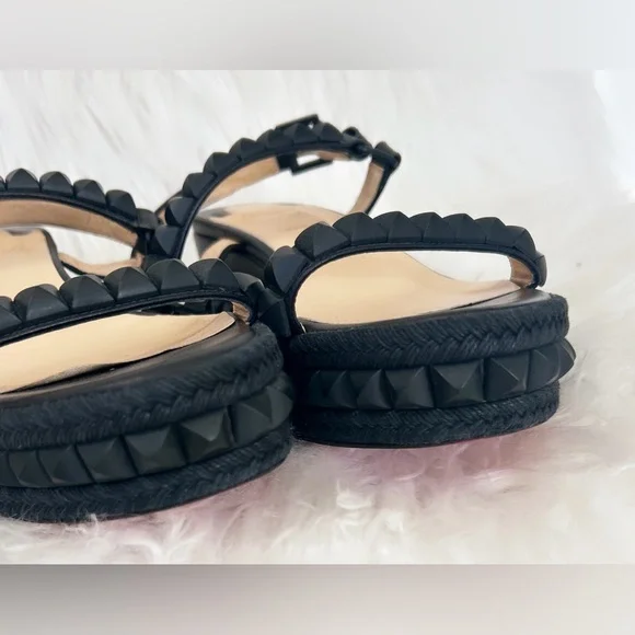 Christian Louboutin Pyraclou Patent Spike Wedge Sandals
Size 37 (US 7) - Picture 5 of 14